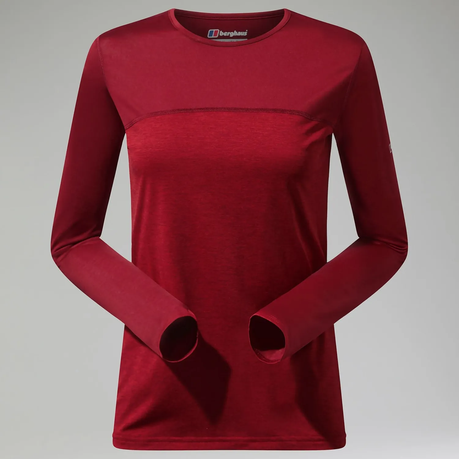 Berghaus Long Sleeve Voyager Tech T-Shirt für Damen - Dunkelrot-Damen Baselayer