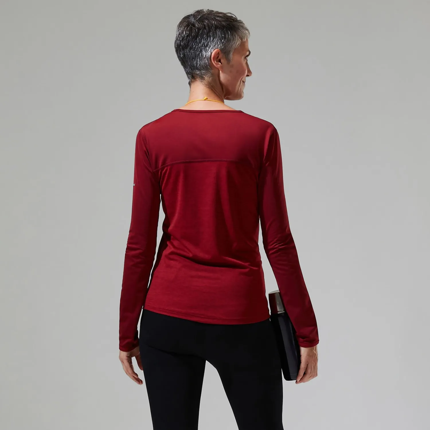 Berghaus Long Sleeve Voyager Tech T-Shirt für Damen - Dunkelrot-Damen Baselayer