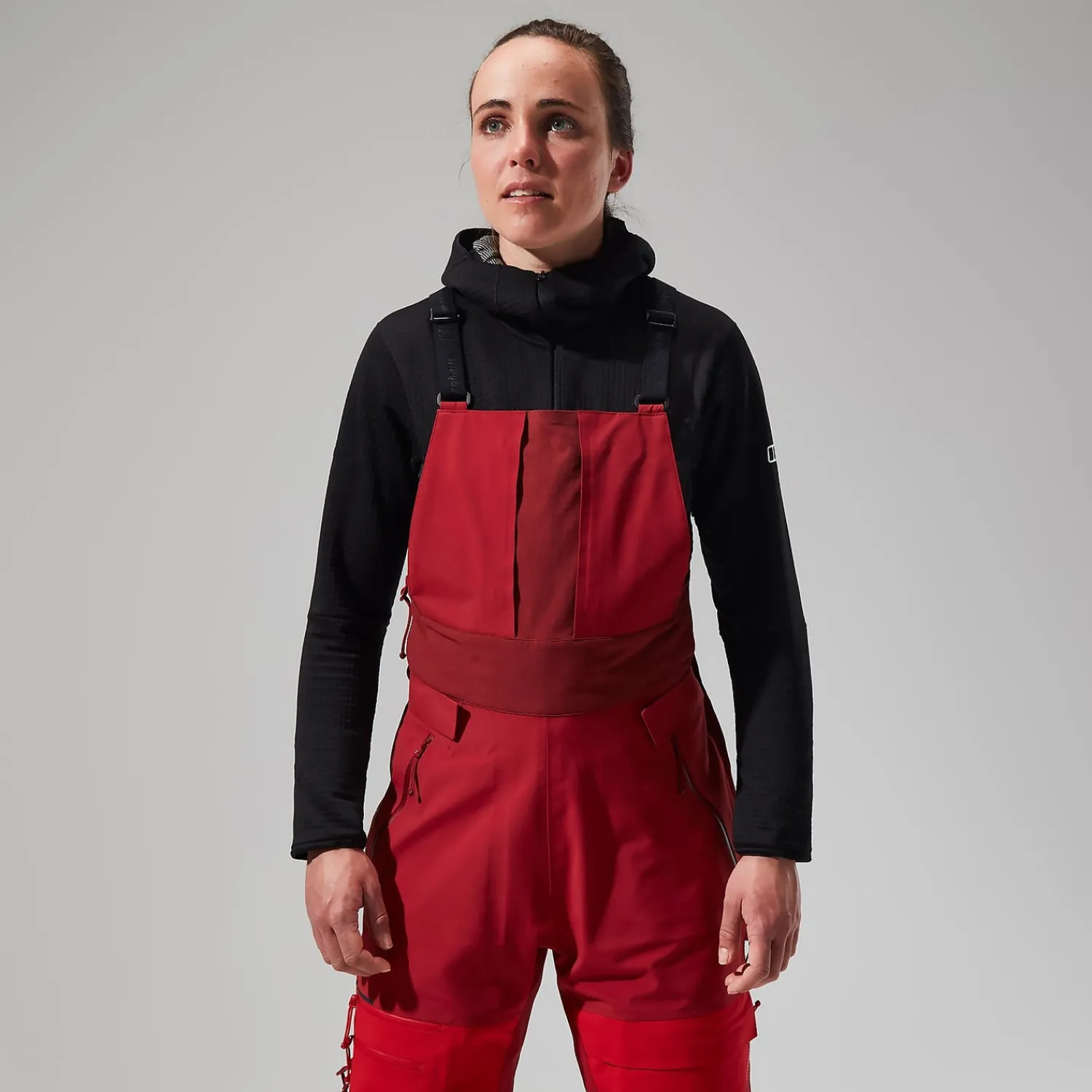 Berghaus MTN Arete Descend GTX Bib Pants für Damen - Rot-Damen Überhosen | Lange Hosen
