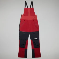 Berghaus MTN Arete Descend GTX Bib Pants für Herren - Dunkelrot/Schwarz-Herren Überhosen | Lange Hosen