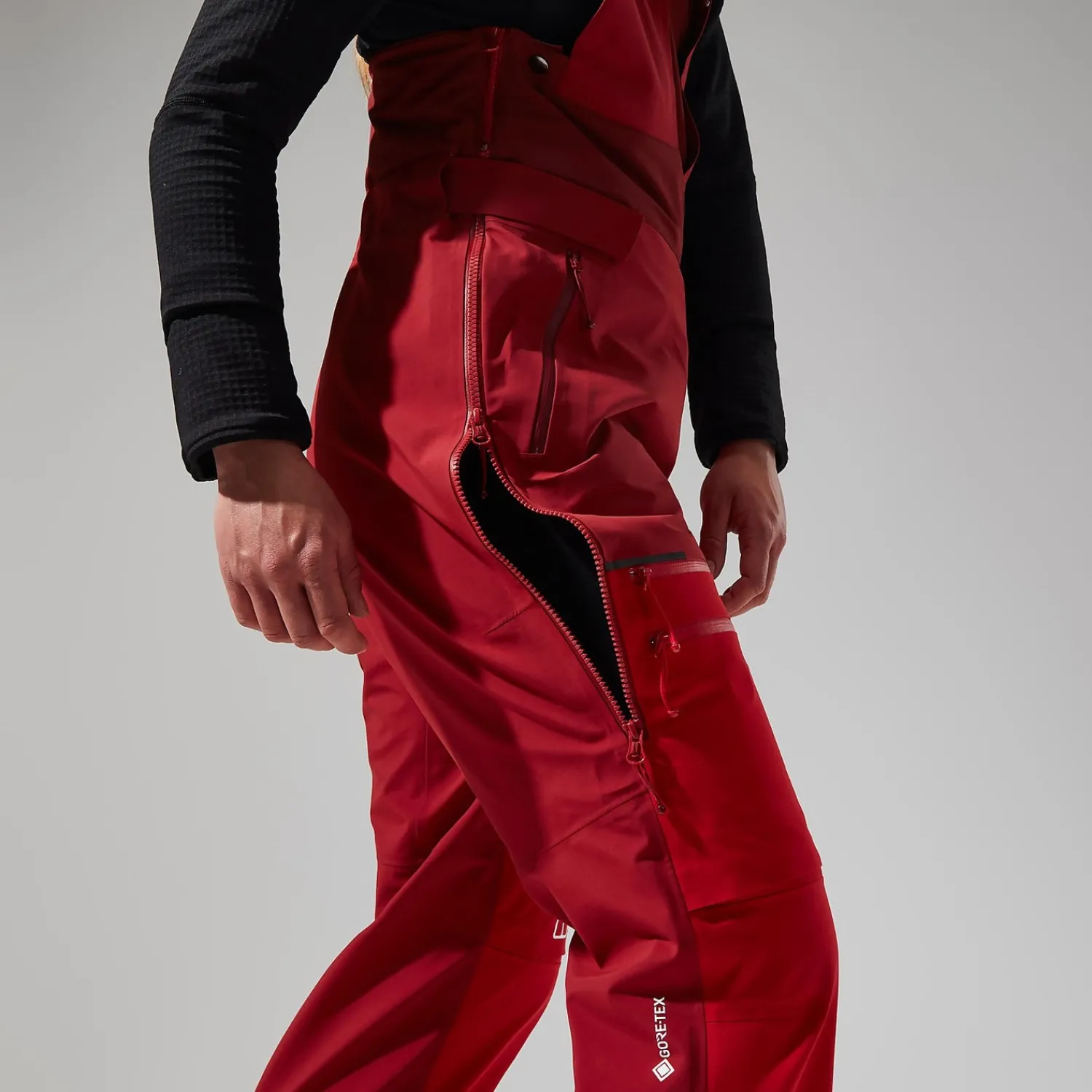 Berghaus MTN Arete Descend GTX Bib Pants für Damen - Rot-Damen Überhosen | Lange Hosen
