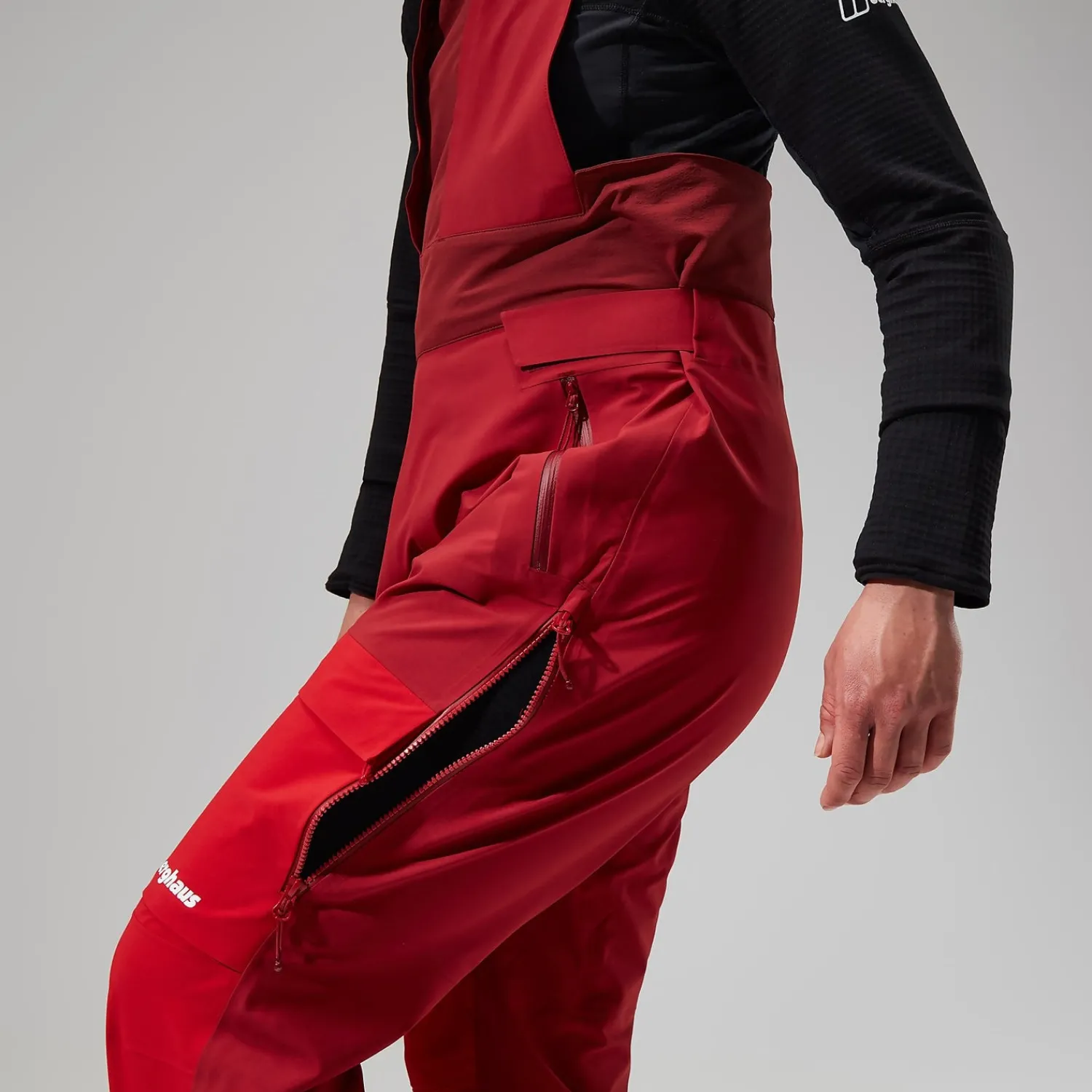 Berghaus MTN Arete Descend GTX Bib Pants für Damen - Rot-Damen Überhosen | Lange Hosen