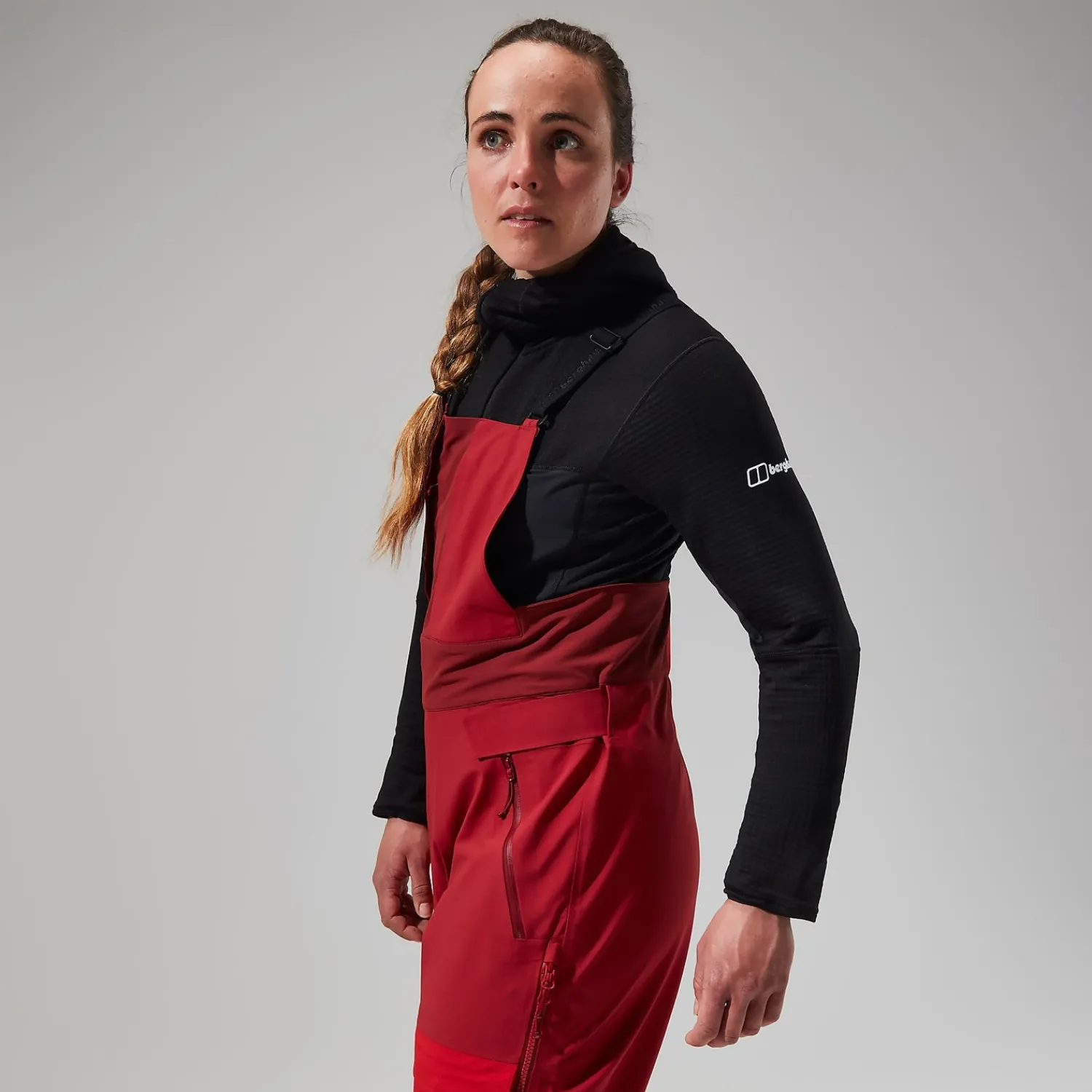Berghaus MTN Arete Descend GTX Bib Pants für Damen - Rot-Damen Überhosen | Lange Hosen