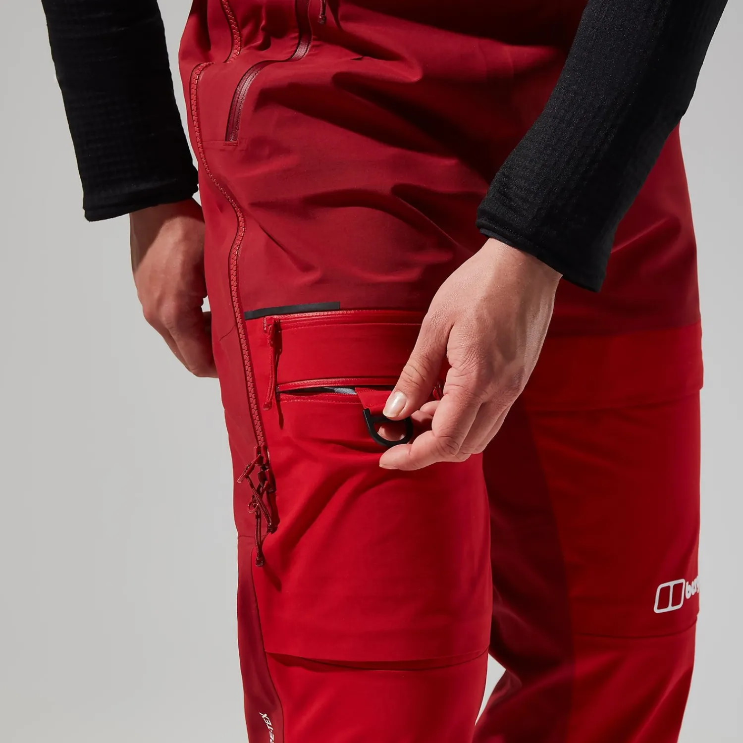 Berghaus MTN Arete Descend GTX Bib Pants für Damen - Rot-Damen Überhosen | Lange Hosen