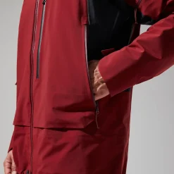 Berghaus MTN Arete Descend GTX Jacken für Herren - Dunkelrot/Schwarz-Herren Wasserdicht
