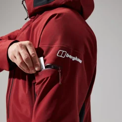 Berghaus MTN Arete Descend GTX Jacken für Herren - Dunkelrot/Schwarz-Herren Wasserdicht