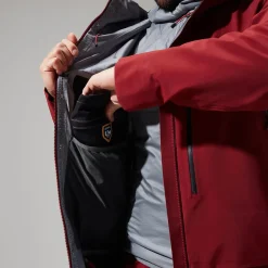 Berghaus MTN Arete Descend GTX Jacken für Herren - Dunkelrot/Schwarz-Herren Wasserdicht