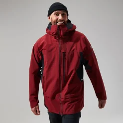Berghaus MTN Arete Descend GTX Jacken für Herren - Dunkelrot/Schwarz-Herren Wasserdicht