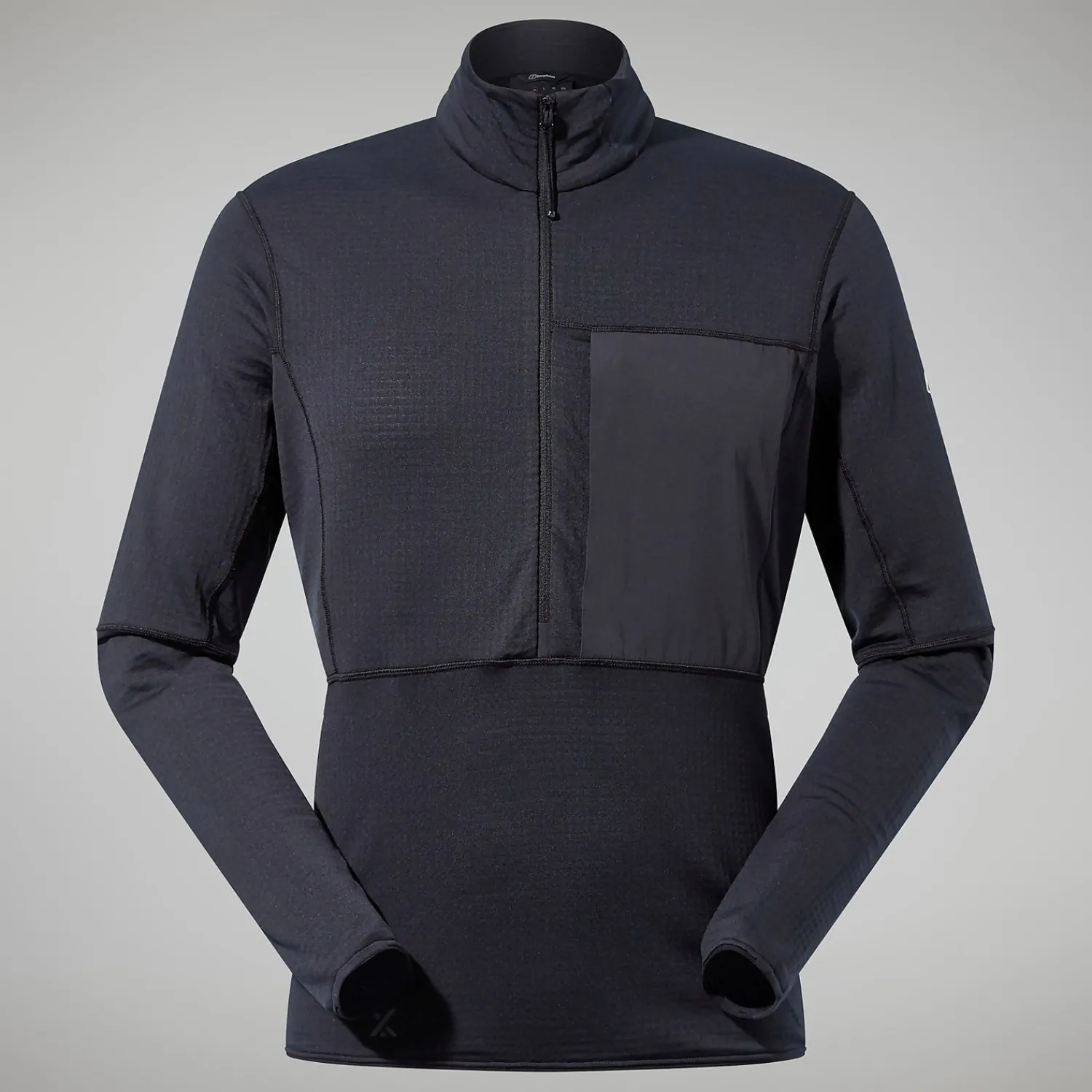 Berghaus MTN Arete LB Half Zip Fleece für Herren - Schwarz-Herren Fleece