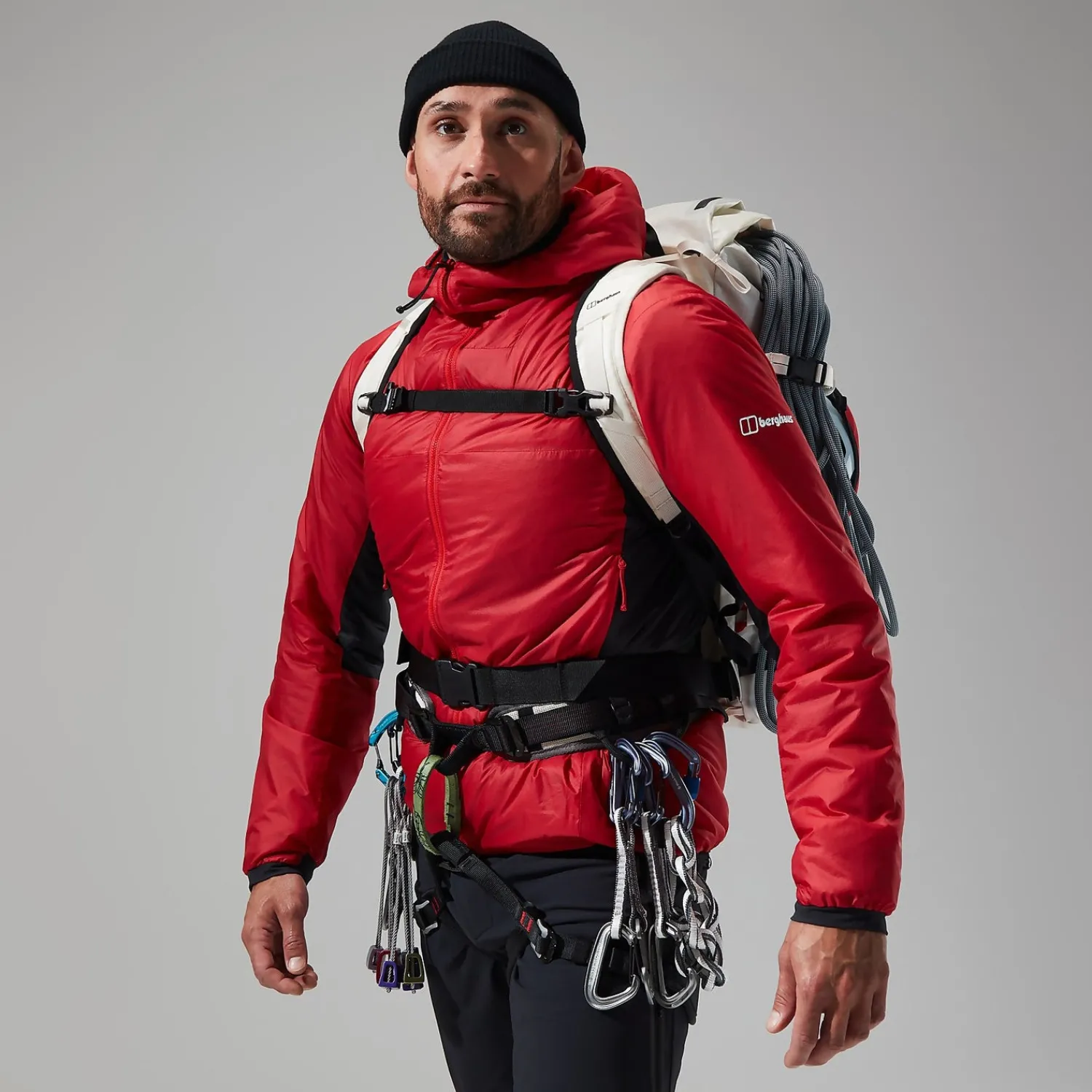 Berghaus MTN Arete LB Synthetischer Hoodie für Herren - Rot/Schwarz-Herren Hoodies Und Sweatshirts