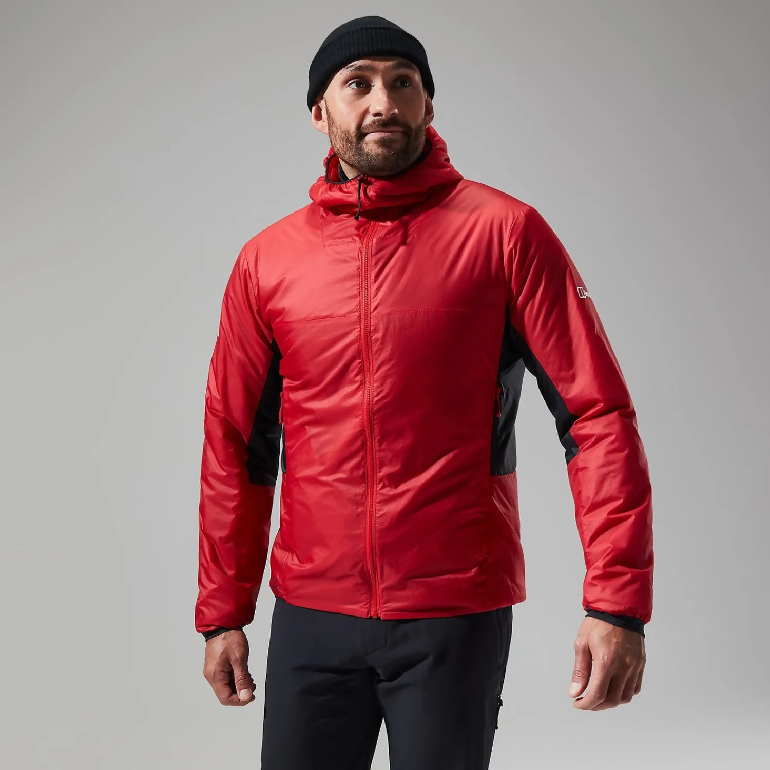 Berghaus MTN Arete LB Synthetischer Hoodie für Herren - Rot/Schwarz-Herren Hoodies Und Sweatshirts