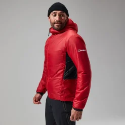 Berghaus MTN Arete LB Synthetischer Hoodie für Herren - Rot/Schwarz-Herren Hoodies Und Sweatshirts