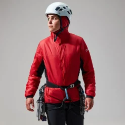 Berghaus MTN Arete Synthetischer Hoodie für Damen - Rot/Schwarz-Damen Isolierend | Lightweight