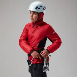 Berghaus MTN Arete Synthetischer Hoodie für Damen - Rot/Schwarz-Damen Isolierend | Lightweight