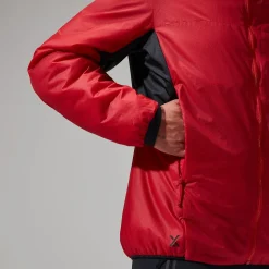 Berghaus MTN Arete Synthetischer Hoodie für Damen - Rot/Schwarz-Damen Isolierend | Lightweight