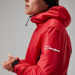 Berghaus MTN Arete Synthetischer Hoodie für Damen - Rot/Schwarz-Damen Isolierend | Lightweight