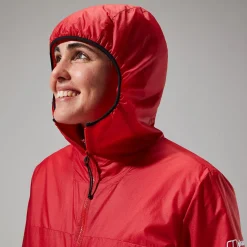 Berghaus MTN Arete Synthetischer Hoodie für Damen - Rot/Schwarz-Damen Isolierend | Lightweight