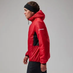 Berghaus MTN Arete Synthetischer Hoodie für Damen - Rot/Schwarz-Damen Isolierend | Lightweight