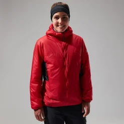 Berghaus MTN Arete Synthetischer Hoodie für Damen - Rot/Schwarz-Damen Isolierend | Lightweight