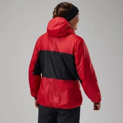 Berghaus MTN Arete Synthetischer Hoodie für Damen - Rot/Schwarz-Damen Isolierend | Lightweight