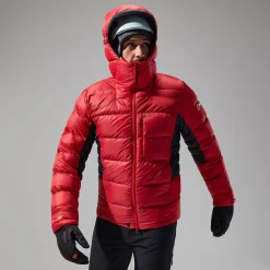 Berghaus MTN Arete Ultra Down Hoodie für Herren - Rot/Schwarz-Herren Hoodies Und Sweatshirts | Isolierend