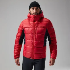 Berghaus MTN Arete Ultra Down Hoodie für Herren - Rot/Schwarz-Herren Hoodies Und Sweatshirts | Isolierend