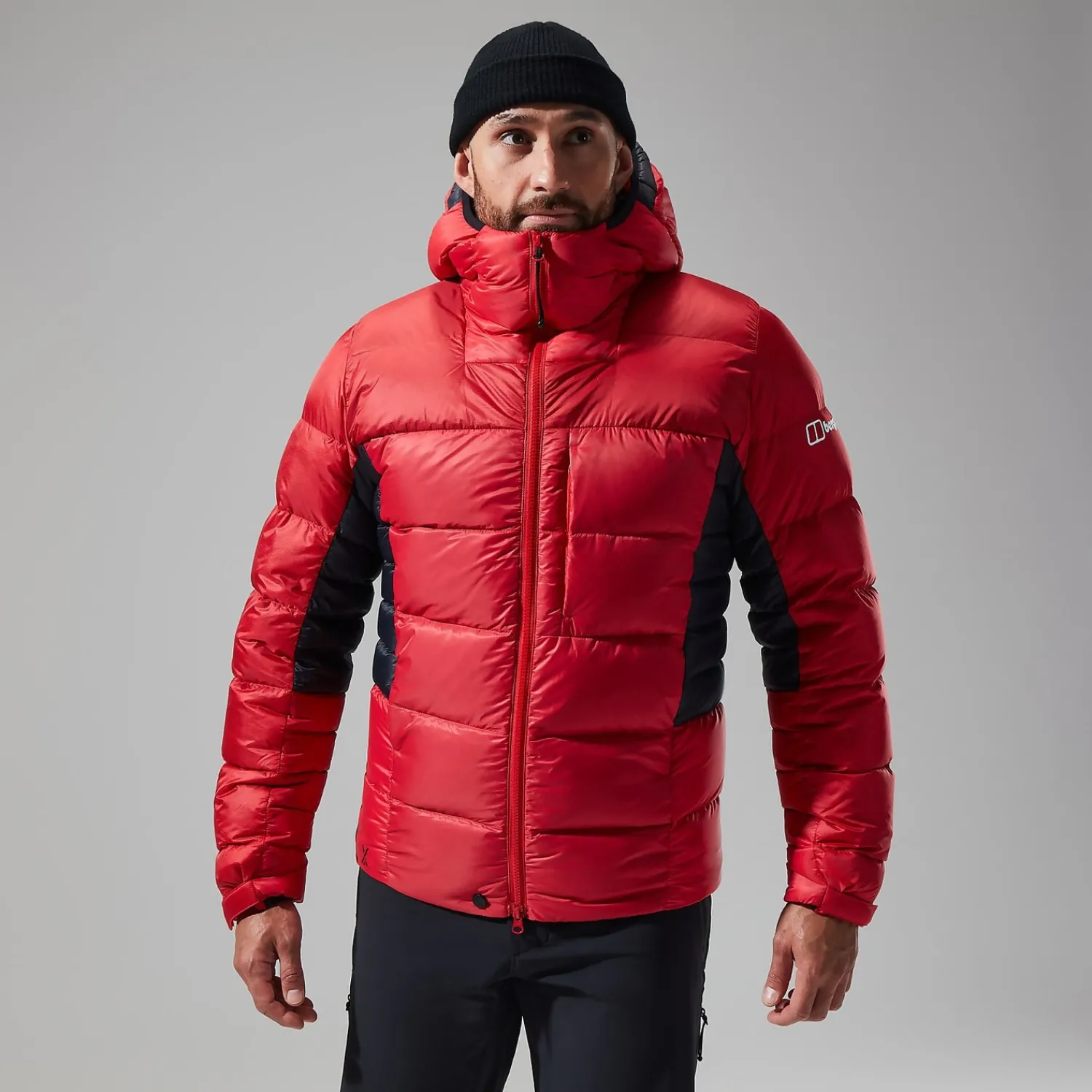 Berghaus MTN Arete Ultra Down Hoodie für Herren - Rot/Schwarz-Herren Hoodies Und Sweatshirts | Isolierend