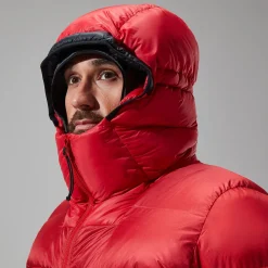 Berghaus MTN Arete Ultra Down Hoodie für Herren - Rot/Schwarz-Herren Hoodies Und Sweatshirts | Isolierend
