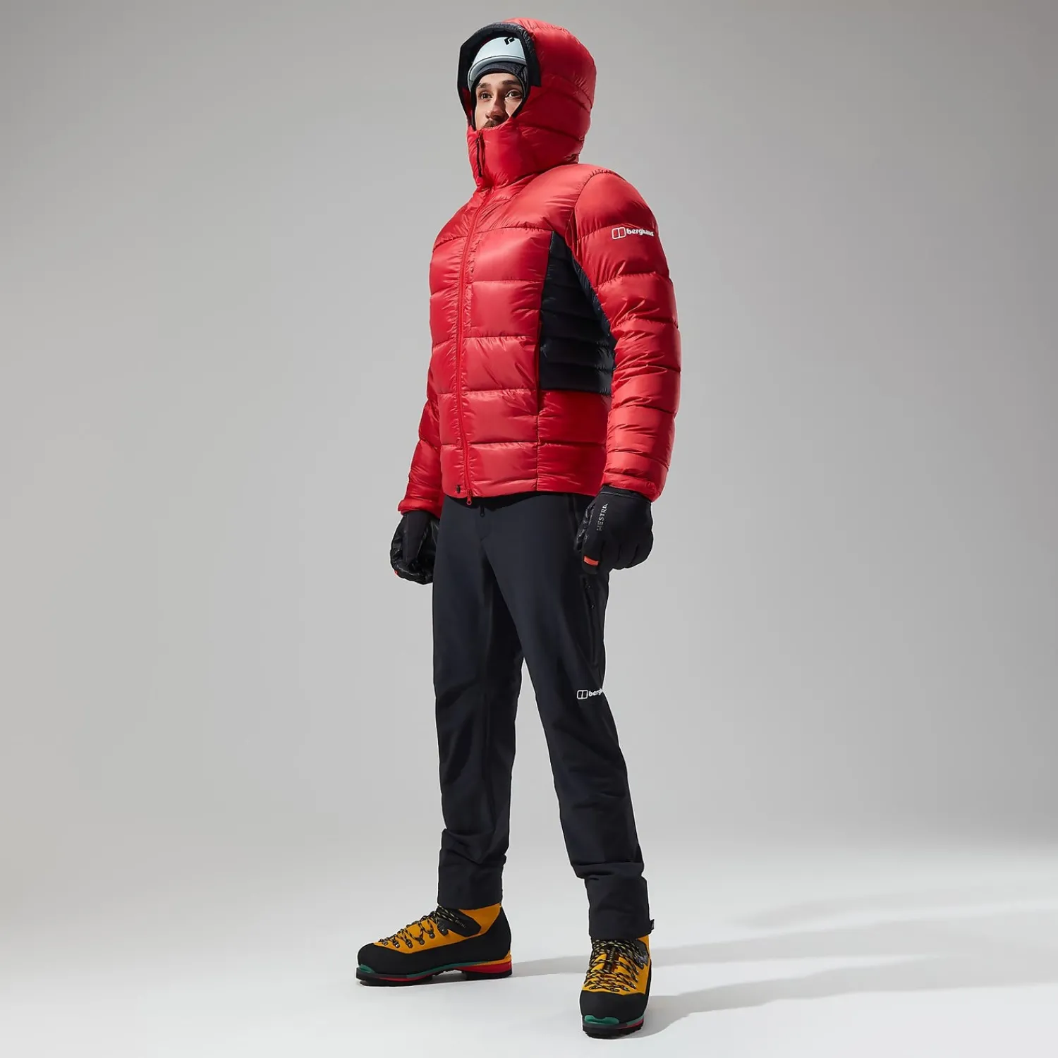 Berghaus MTN Arete Ultra Down Hoodie für Herren - Rot/Schwarz-Herren Hoodies Und Sweatshirts | Isolierend