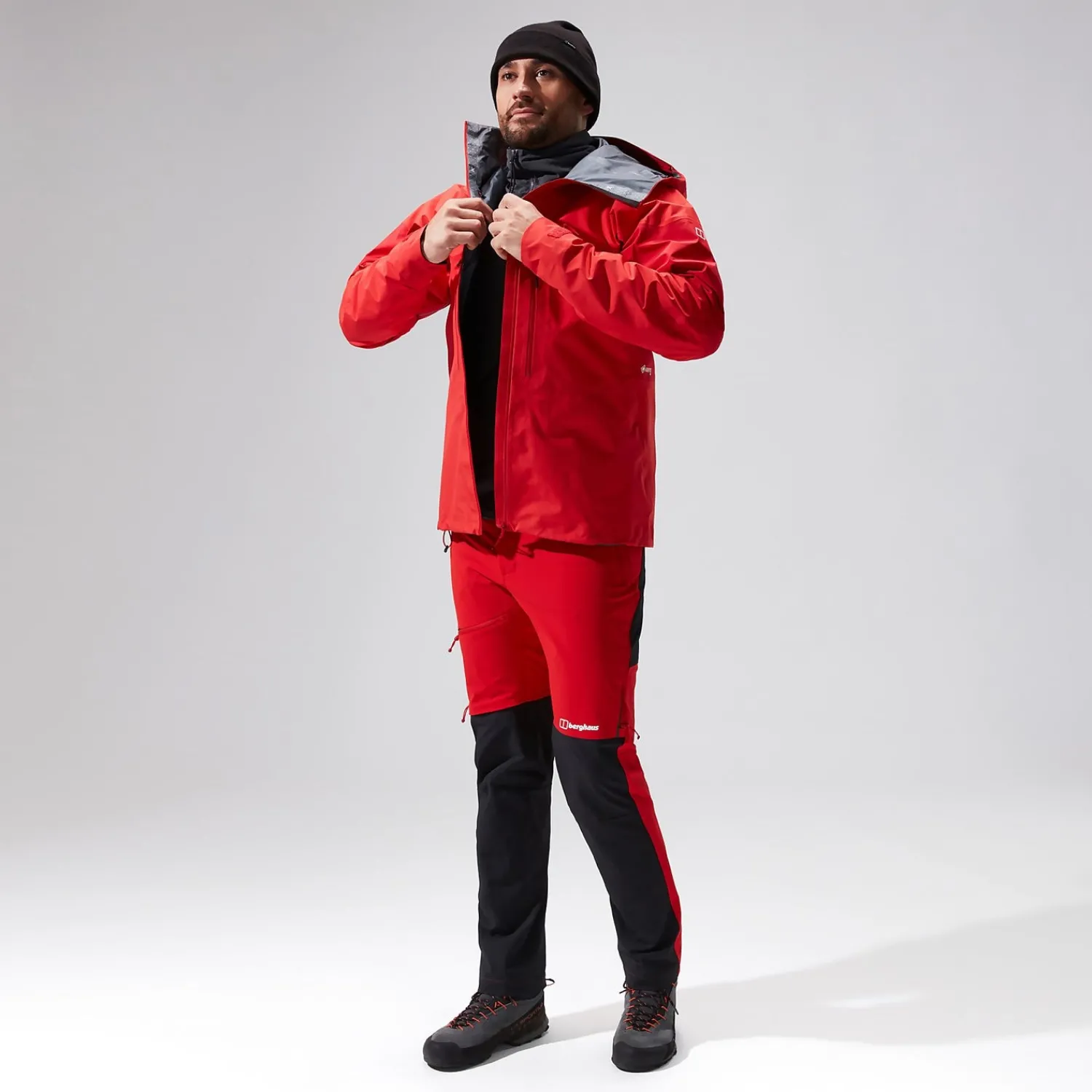 Berghaus MTN Guide Alpine Hosen für Herren - Rot/Schwarz-Herren Lange Hosen