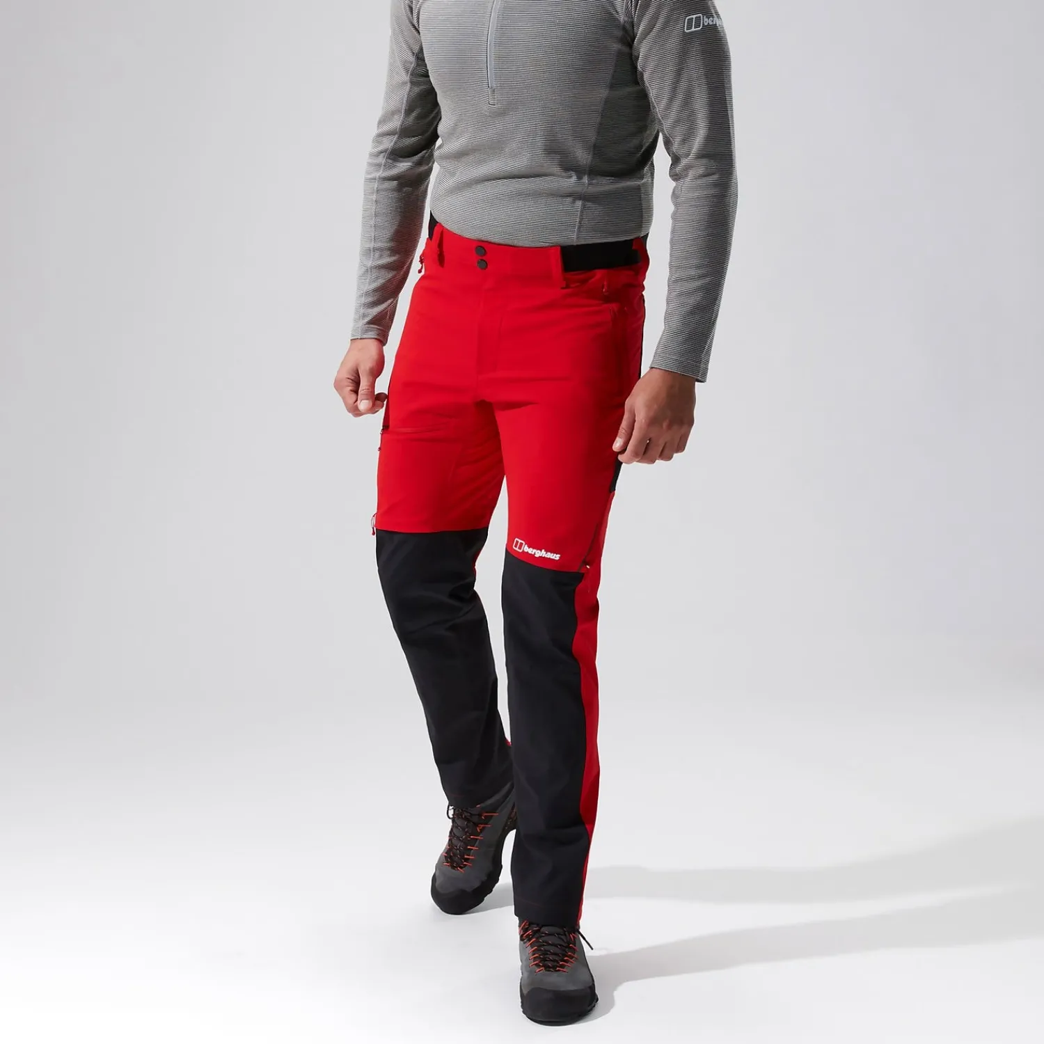 Berghaus MTN Guide Alpine Hosen für Herren - Rot/Schwarz-Herren Lange Hosen
