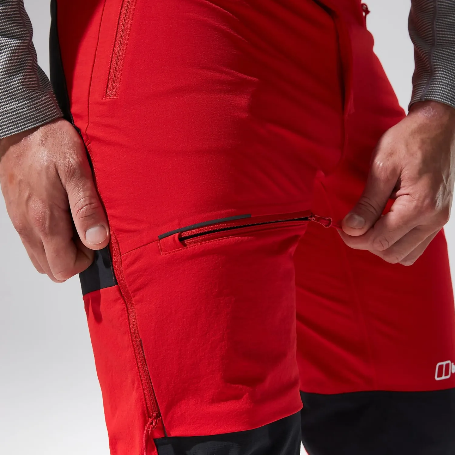 Berghaus MTN Guide Alpine Hosen für Herren - Rot/Schwarz-Herren Lange Hosen