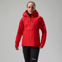 Berghaus MTN Guide Alpine Pro Jacken für Damen - Rot-Damen Wasserdicht | Lightweight