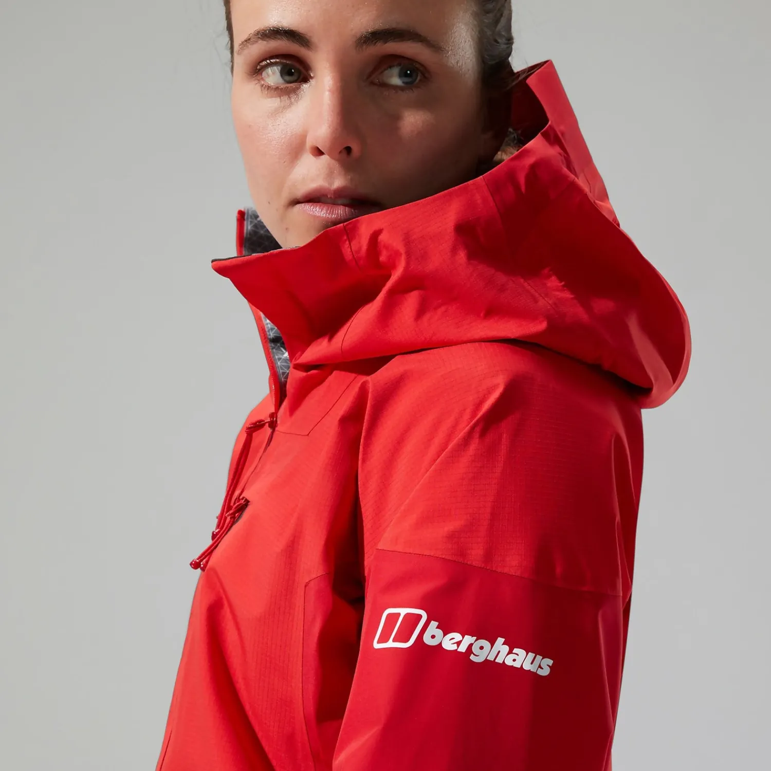 Berghaus MTN Guide Alpine Pro Jacken für Damen - Rot-Damen Wasserdicht | Lightweight