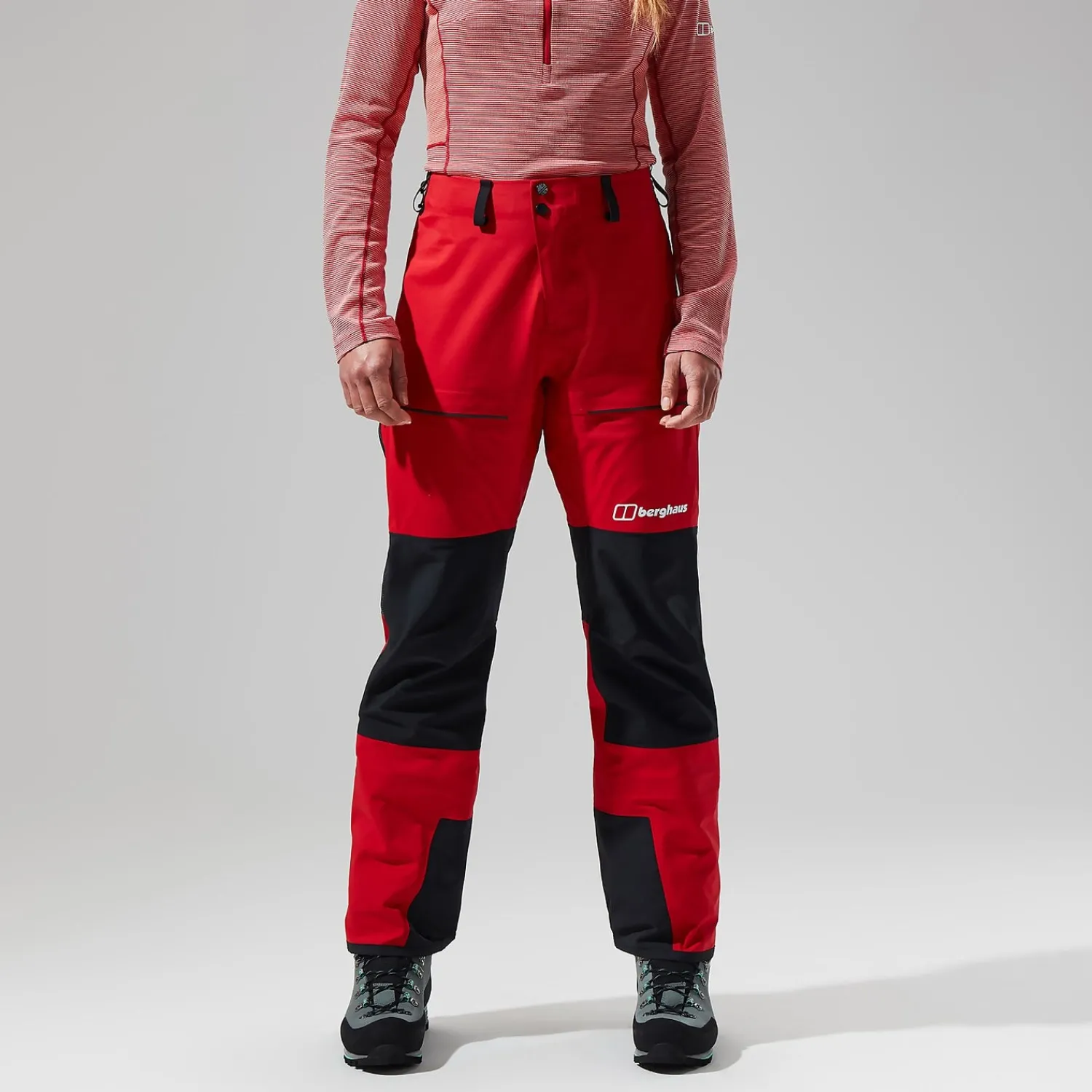 Berghaus MTN Guide GTX Pro Hose für Damen - Rot/Schwarz-Damen Überhosen | Lange Hosen