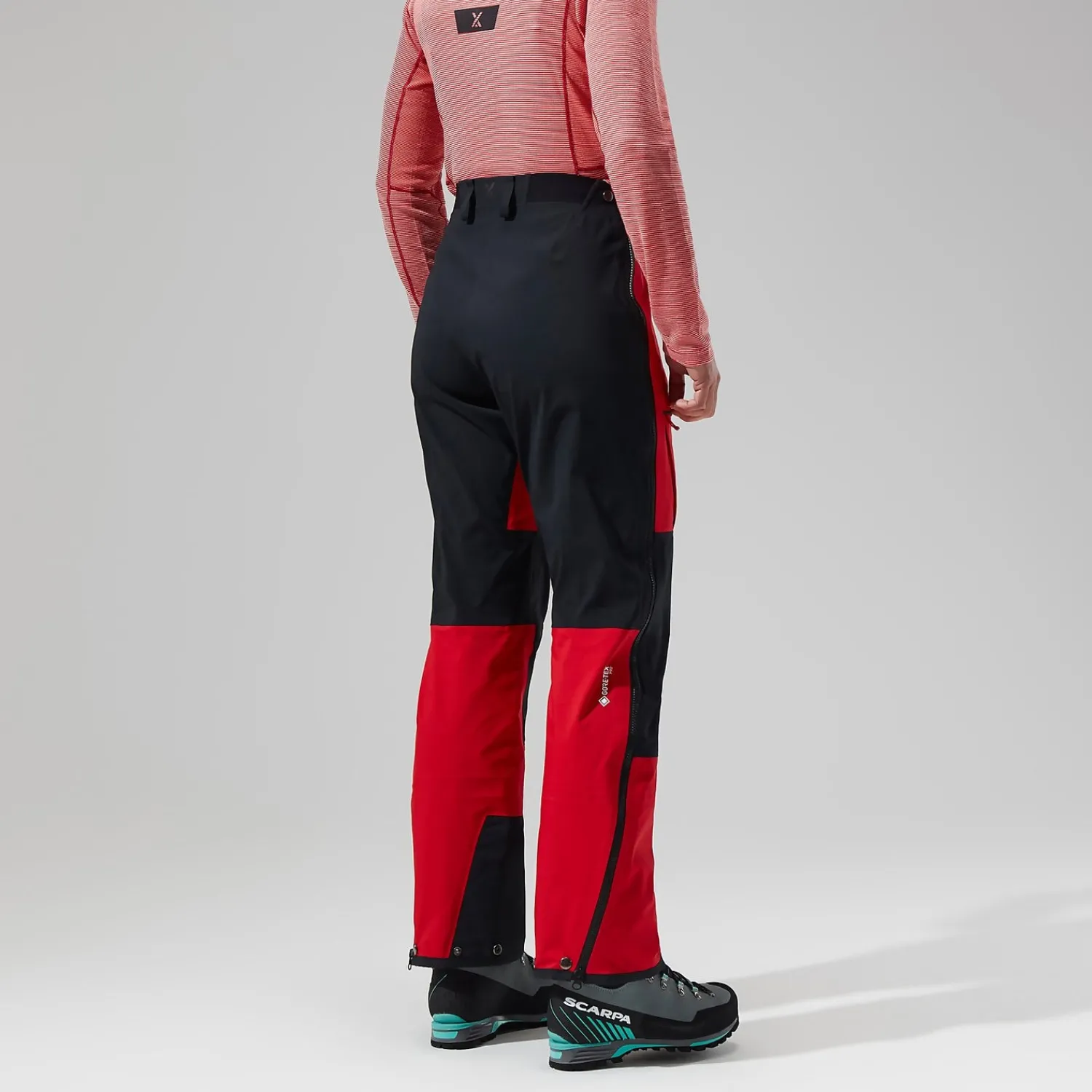 Berghaus MTN Guide GTX Pro Hose für Damen - Rot/Schwarz-Damen Überhosen | Lange Hosen