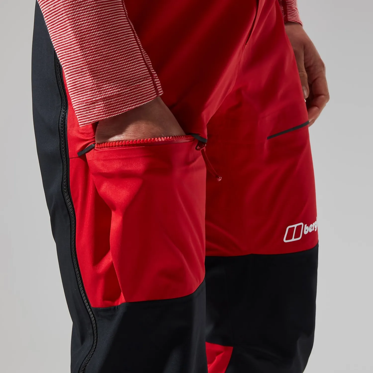 Berghaus MTN Guide GTX Pro Hose für Damen - Rot/Schwarz-Damen Überhosen | Lange Hosen