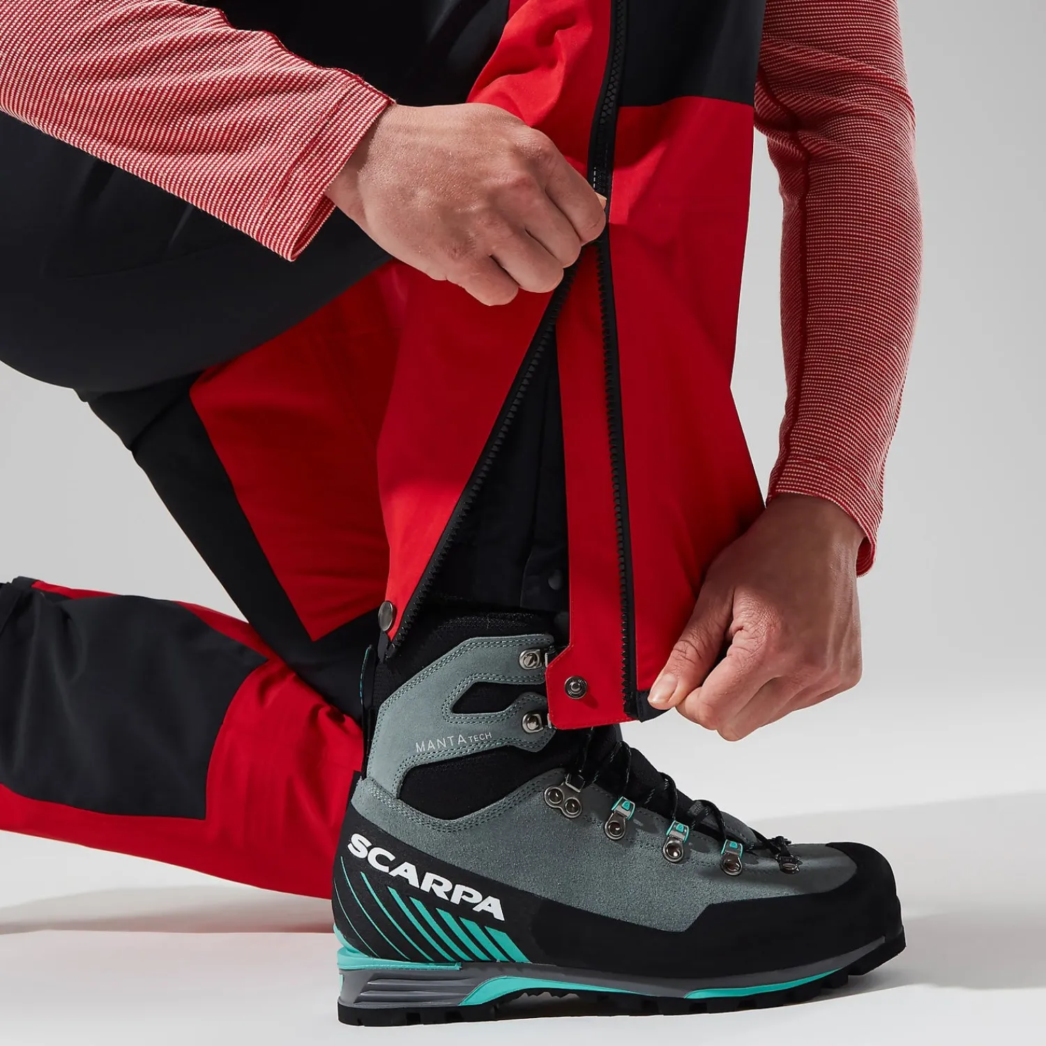 Berghaus MTN Guide GTX Pro Hose für Damen - Rot/Schwarz-Damen Überhosen | Lange Hosen