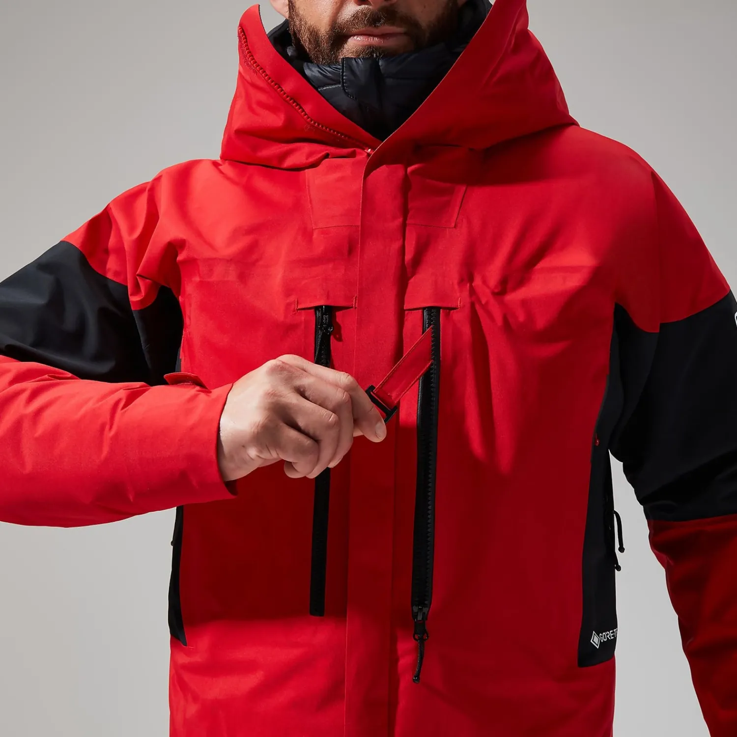 Berghaus MTN Guide GTX Pro Jacken für Herren - Rot/Schwarz-Herren Wasserdicht