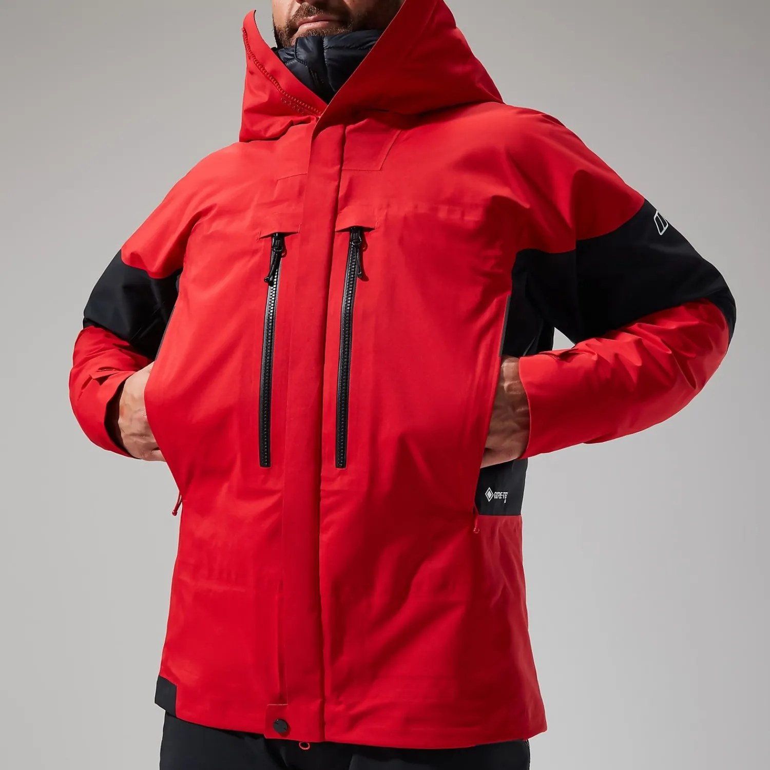 Berghaus MTN Guide GTX Pro Jacken für Herren - Rot/Schwarz-Herren Wasserdicht