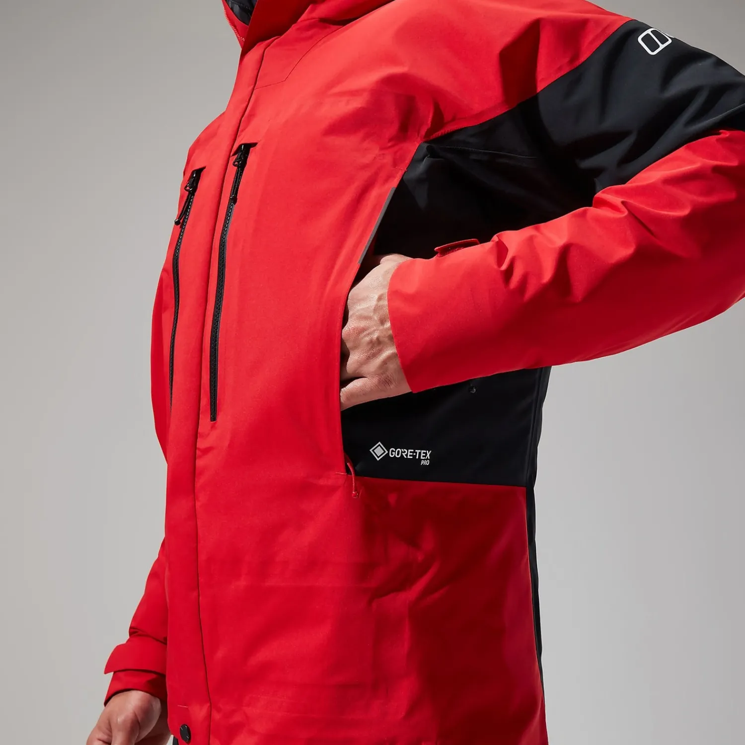 Berghaus MTN Guide GTX Pro Jacken für Herren - Rot/Schwarz-Herren Wasserdicht