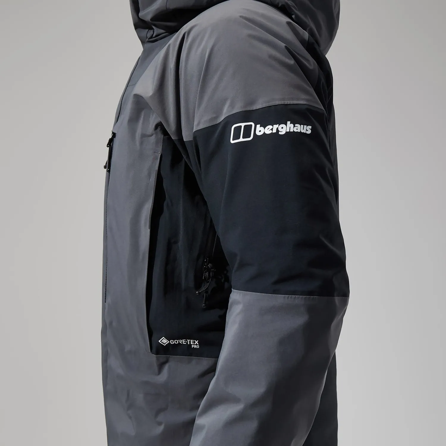 Berghaus MTN Guide GTX Pro Jacken für Herren - Grau/Schwarz-Herren Wasserdicht