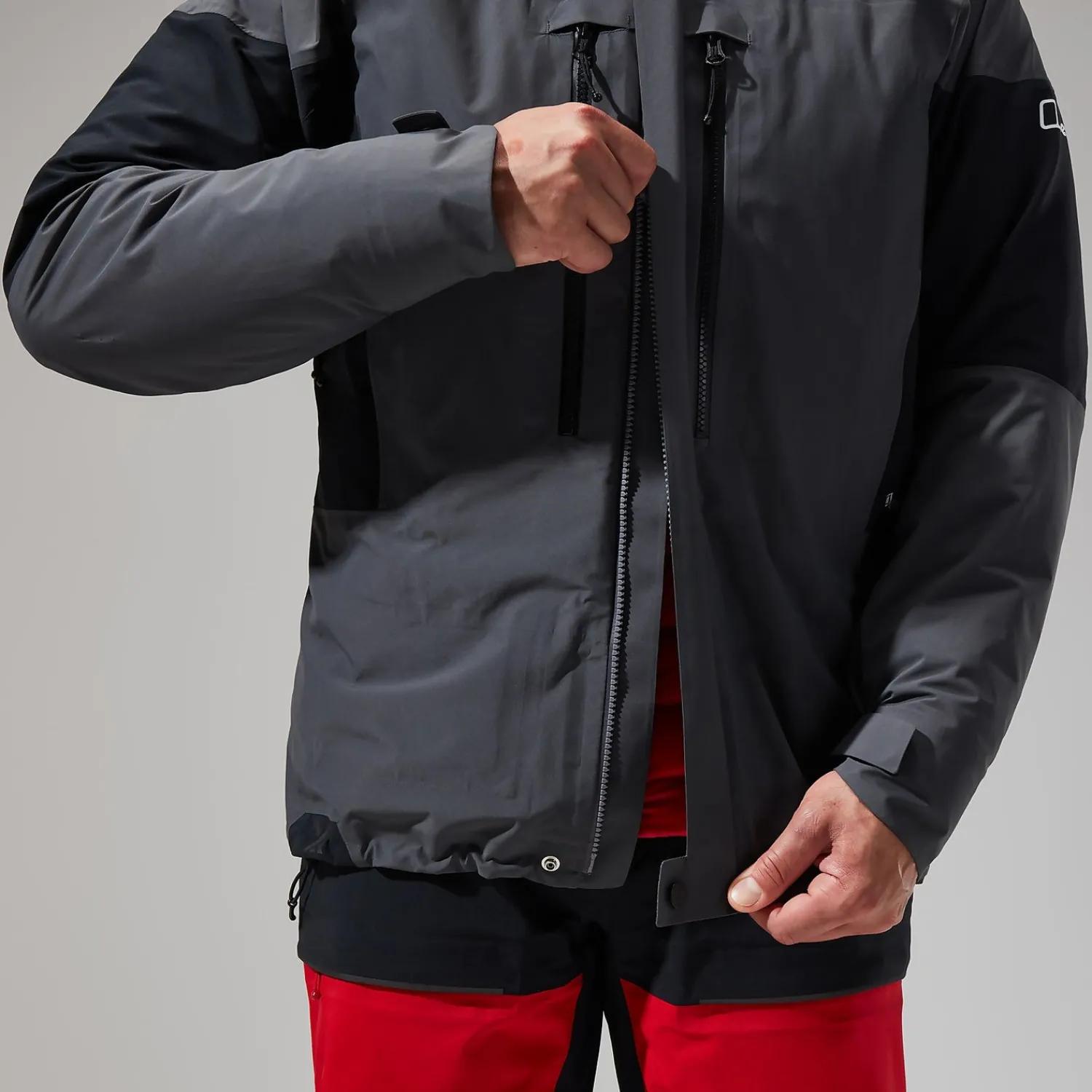 Berghaus MTN Guide GTX Pro Jacken für Herren - Grau/Schwarz-Herren Wasserdicht