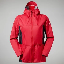 Berghaus MTN Guide Hyper Alpha Jacken für Damen - Rot/Schwarz-Damen Wasserdicht | Lightweight