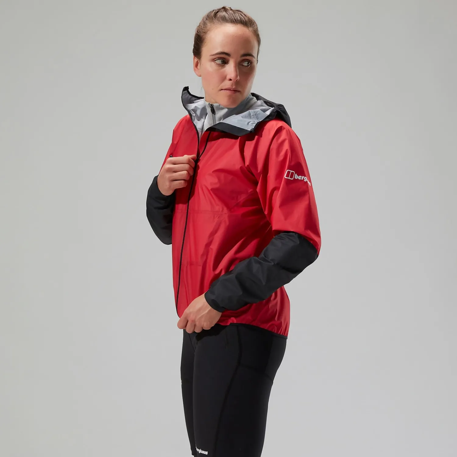 Berghaus MTN Guide Hyper LT Jacken für Damen - Rot/Schwarz-Damen Wasserdicht | Lightweight