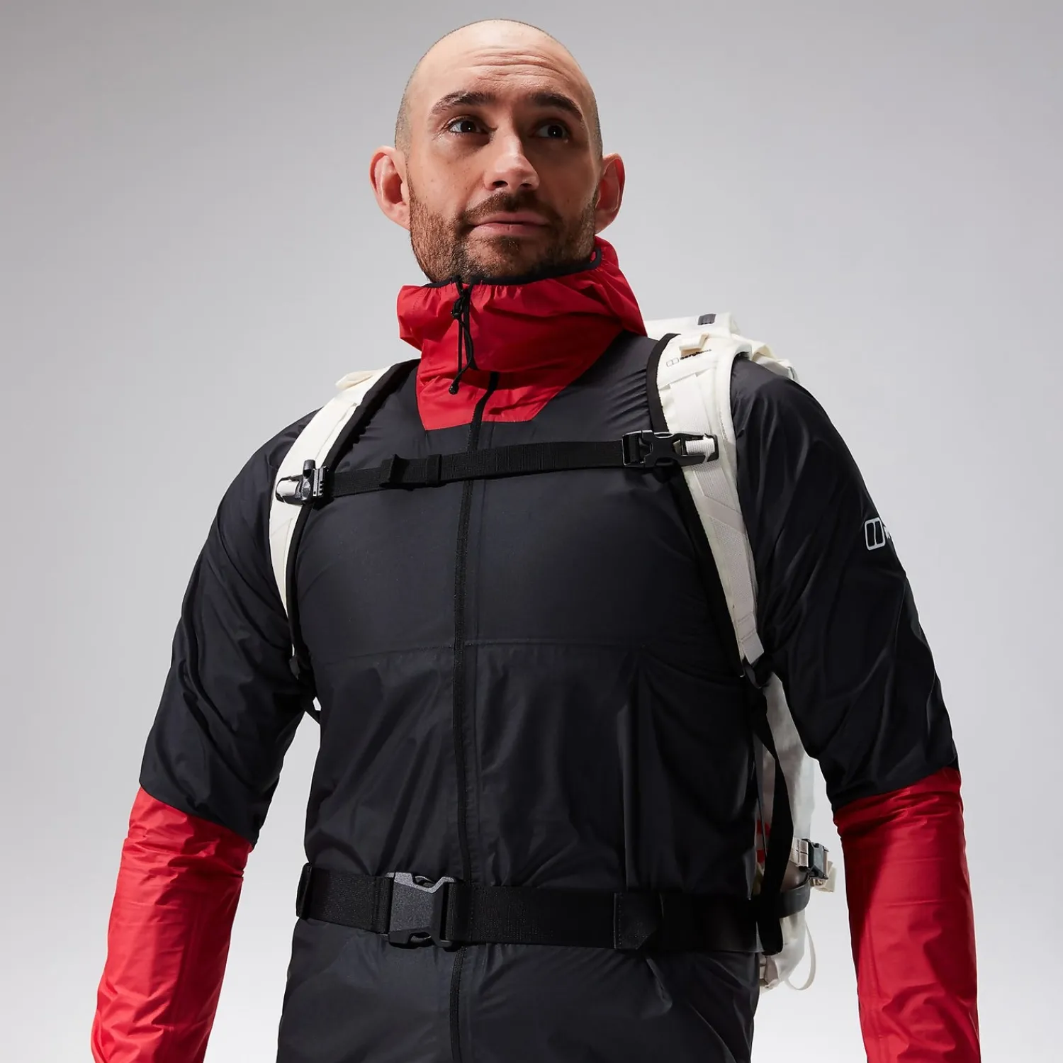 Berghaus MTN Guide Hyper LT Jacken für Herren - Schwarz/Rot-Herren Wasserdicht | Herren Leichte