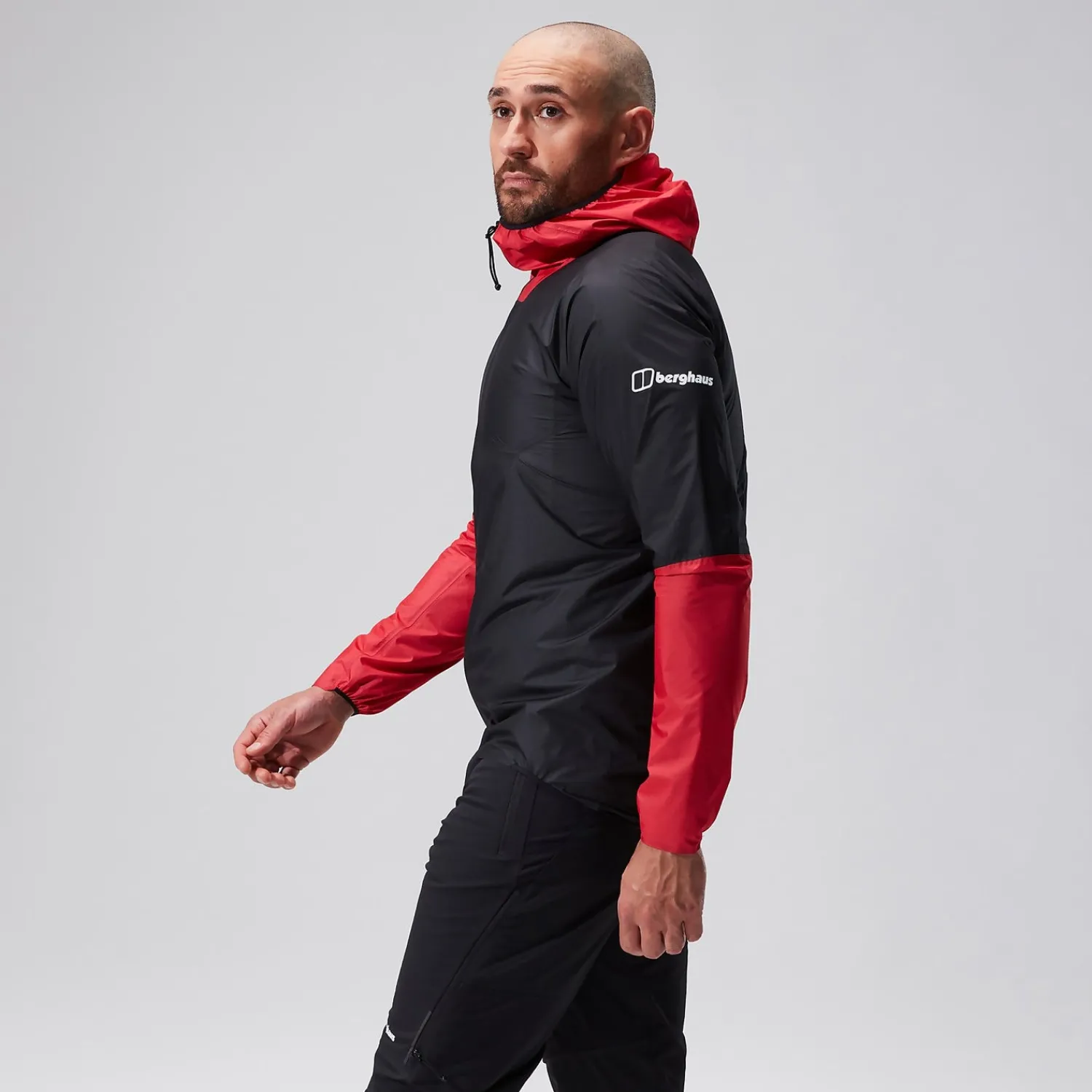 Berghaus MTN Guide Hyper LT Jacken für Herren - Schwarz/Rot-Herren Wasserdicht | Herren Leichte
