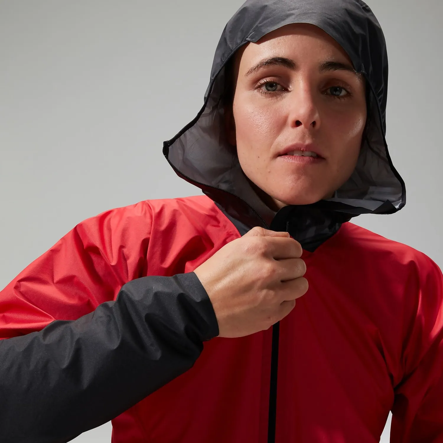 Berghaus MTN Guide Hyper LT Jacken für Damen - Rot/Schwarz-Damen Wasserdicht | Lightweight