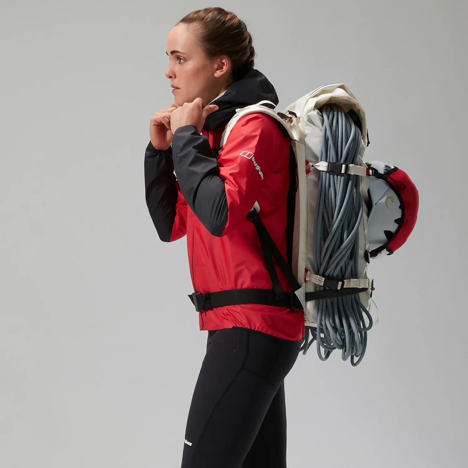Berghaus MTN Guide Hyper LT Jacken für Damen - Rot/Schwarz-Damen Wasserdicht | Lightweight