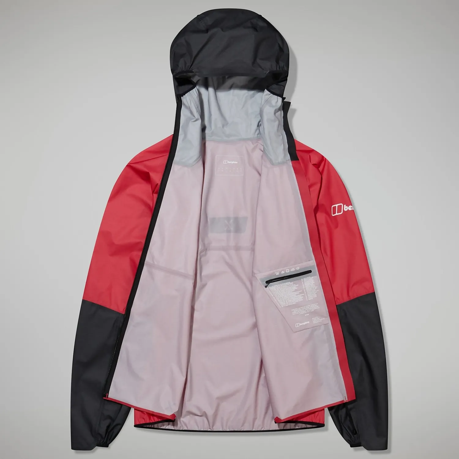 Berghaus MTN Guide Hyper LT Jacken für Damen - Rot/Schwarz-Damen Wasserdicht | Lightweight